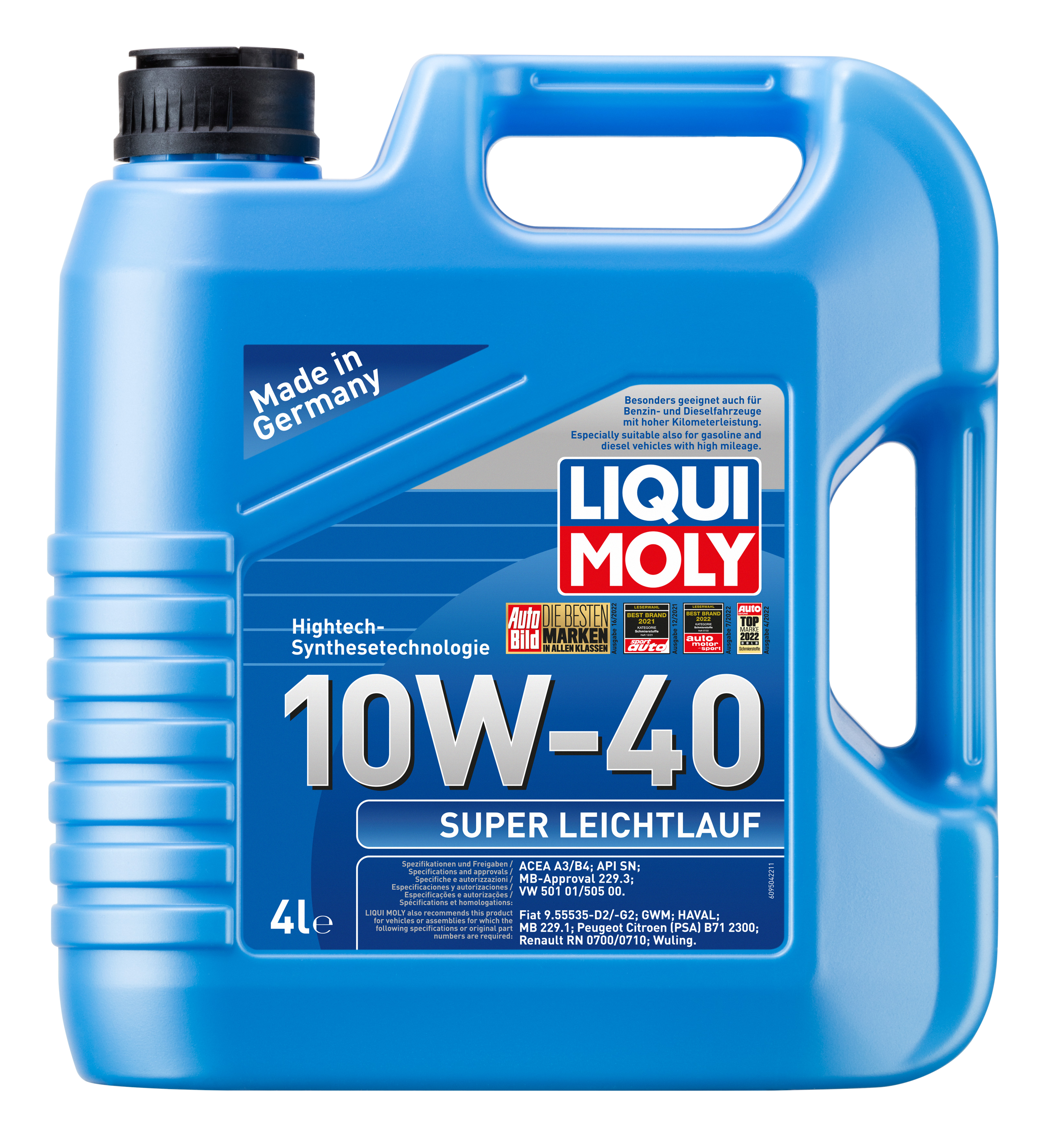  LIQUI MOLY SUPER LEİCHTLAUF SÜPER SENTETİK 10W-40 MOTOR YAĞI 4 LT
