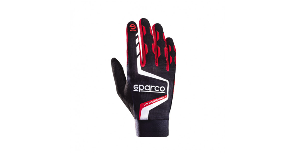 SPARCO GLOVES HYPERGRIP+ SZ 12 BK/RD