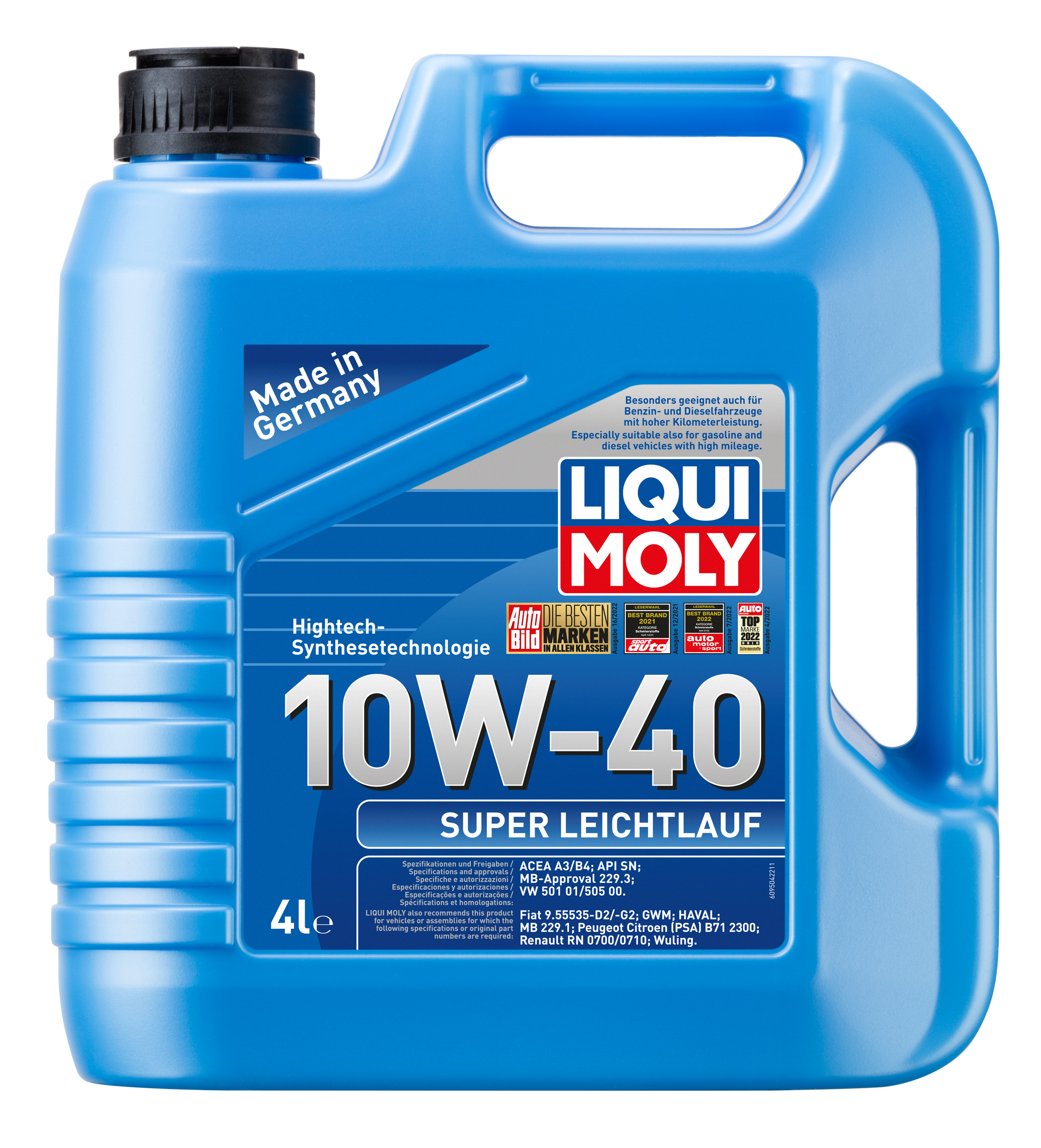  LIQUI MOLY SUPER LEİCHTLAUF SÜPER SENTETİK 10W-40 MOTOR YAĞI 4 LT