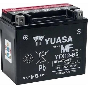 YUASA MOTOSİKLET AKÜ YU-YTX12-BS (CP) 12V10Ah180A