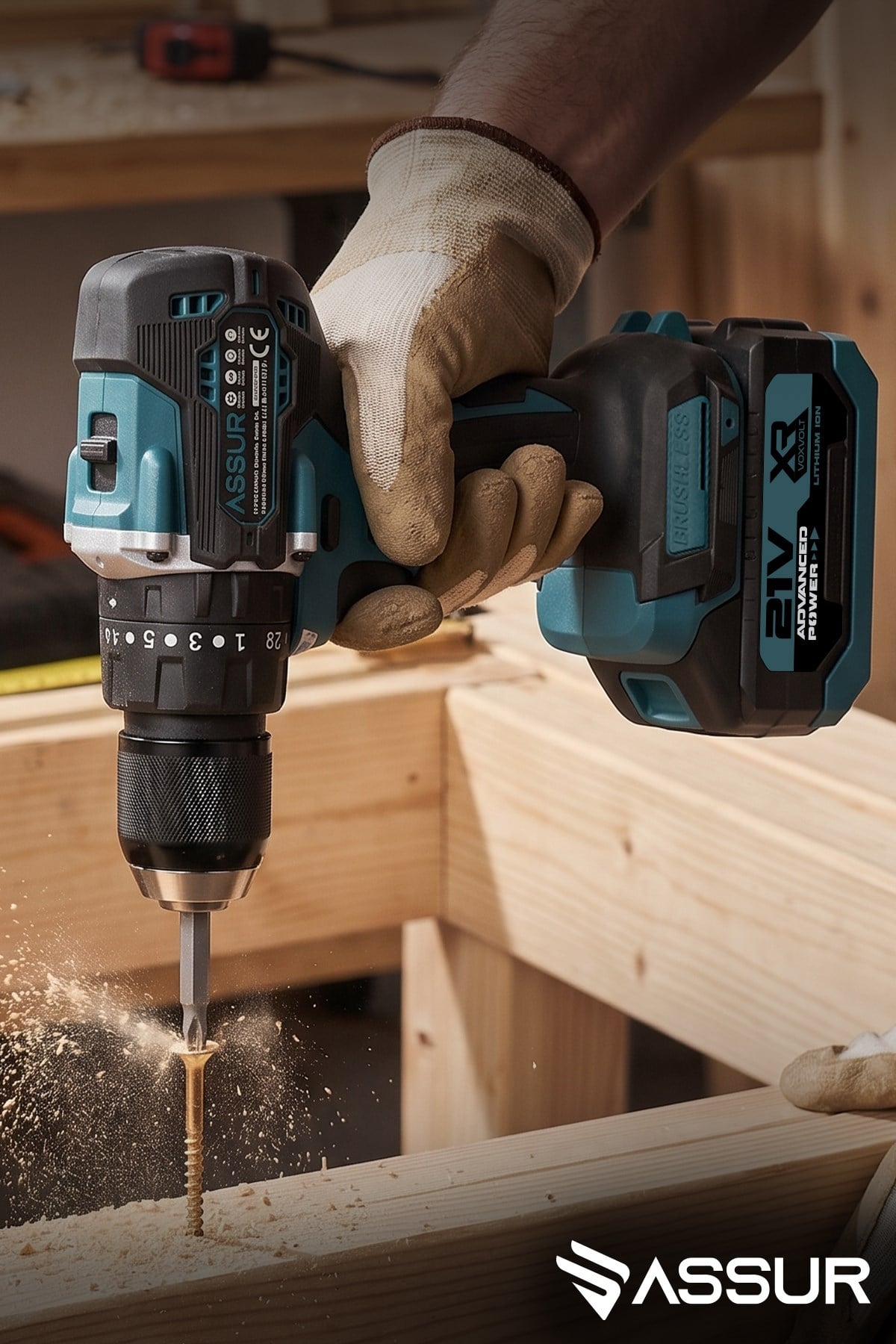 ASSUR 21V Darbeli Kömürsüz Kırıcı Delici Hilti Ve Taşlama Ve Matkap Ve Somun Sıkma 4lü Set