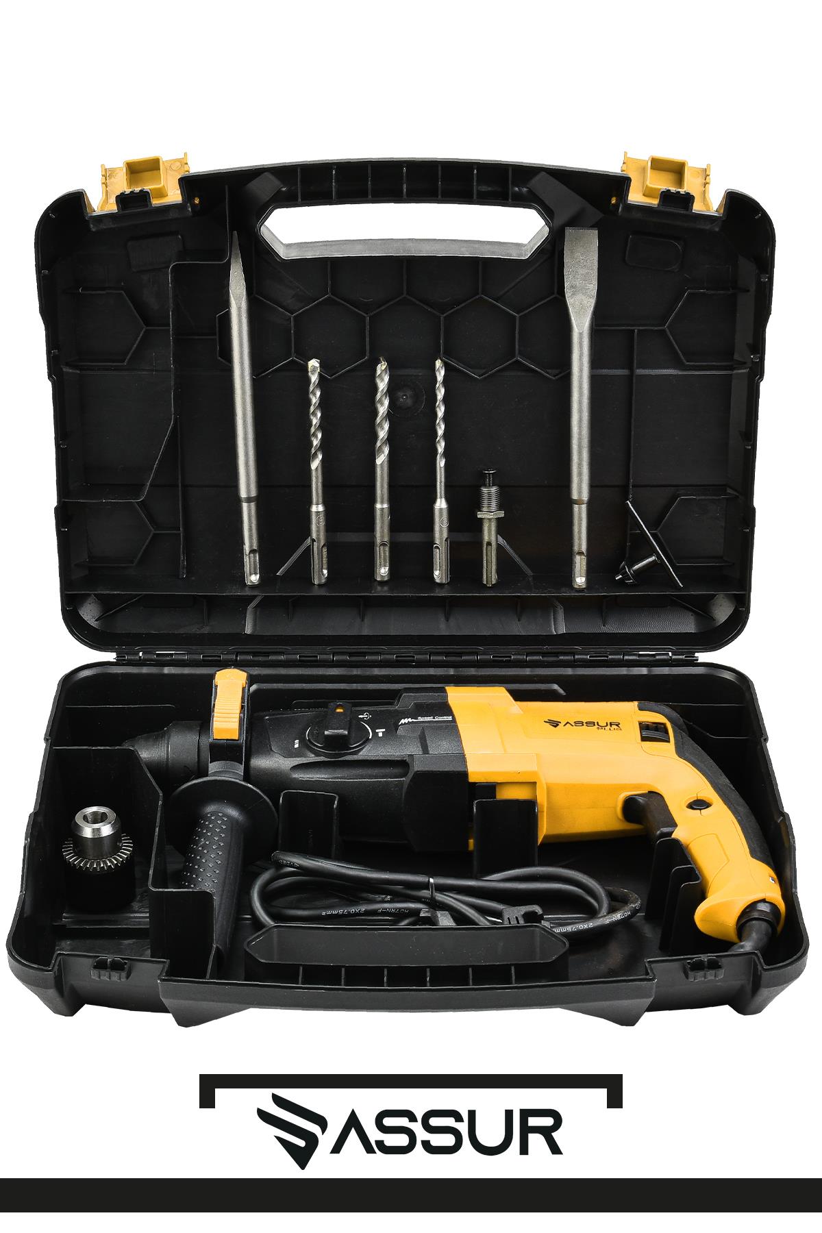 ASSUR 850W Profesyonel Metal Şanzıman Kırıcı Delici Hilti Darbeli Matkap 2-28mm