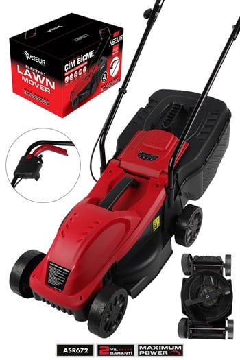 1200W 30L Toplama Torbalı Elektrikli Çim Biçme Makinesi