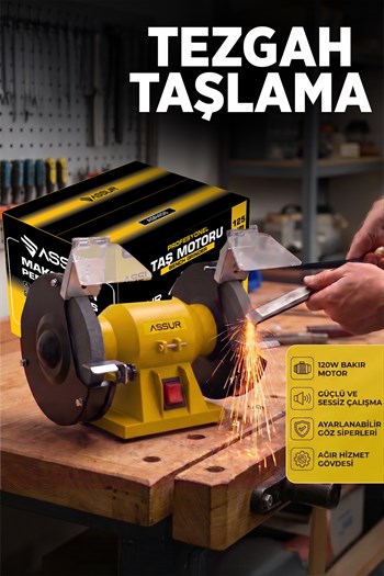 125mm Zımpara Balta Bıçak Bileme Makinesi Taş Motoru Tezgah Üstü Taşlama Makinesi
