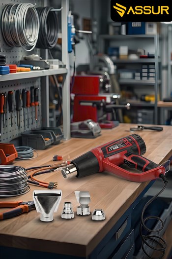 2000 Watt 2 Kademeli 4 Başlıklı Sıcak Hava Tabancası