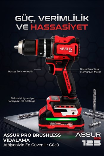 21V Pro Seri Kömürsüz Çift Akülü 13mm Metal Şanzıman Led Işıklı Taşıma Çantalı Şarjlı Darbeli Matkap