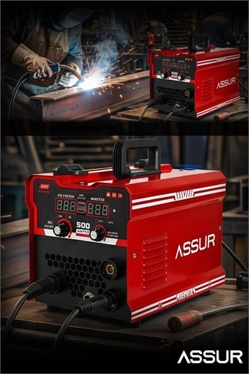 500 Amper 3ü 1 Arada Gazsız Gazaltı MIG/MMA/TIG Lift İnverter Kaynak Makinesi 220V Dijital Ekranlı