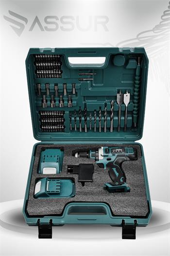 Assur 12V Çift Akülü Metal Şanzıman Şarjlı Matkap Akülü Vidalama
