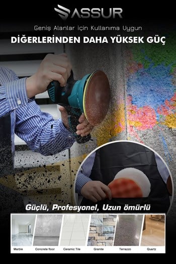 Assur 12V Orbital 6 Kademeli Pasta Cila Kaporta Parlatma Şarjlı Polisaj Makinesi