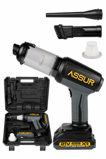 ASSUR 21V 20000Pa Şarjlı Üflemeli Mini Araç Süpürgesi