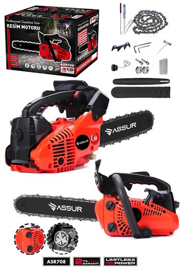 Assur 25cc Mini Benzinli Testere Ağaç Odun Dal Budama Kesme Testeresi Hızar Motoru