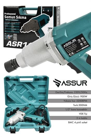 Assur Elektrikli 900W 300Nm Somun Sıkma Sökme Makinesi