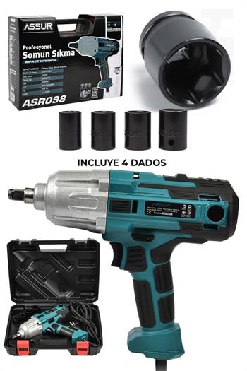 Assur 400 W Elektrikli Somun Sıkma Sökme Makinesi 400 NM Tork 1/2 Başlık