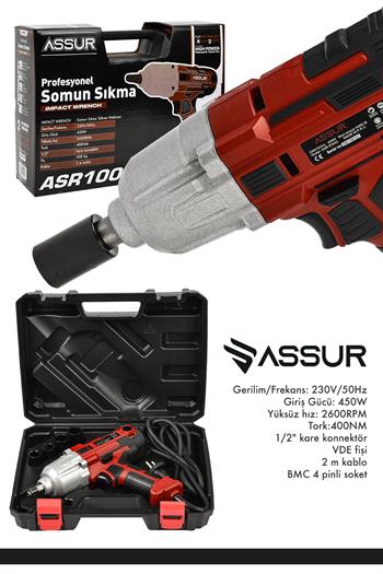 Assur 400 W Elektrikli Somun Sıkma Sökme Makinesi 400 NM Tork 1/2 Başlık
