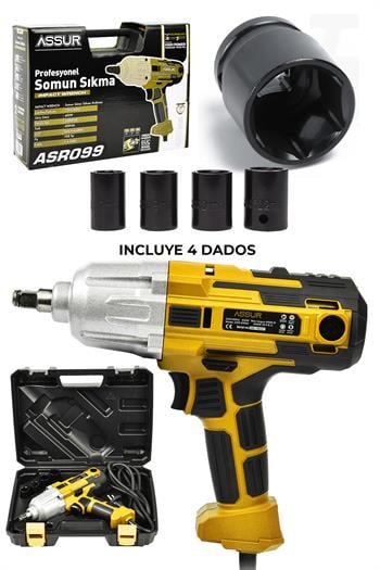 Assur 400 W Elektrikli Somun Sıkma Sökme Makinesi 400 NM Tork 1/2 Başlık