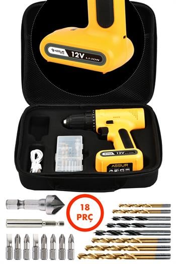 Assur Plus 12V Usb Şarjlı Matkap Vidalama Dahili Batarya