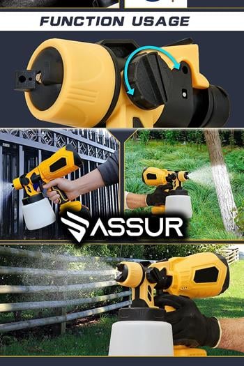 Assur Plus 21V Çift Akülü 300 Mm Vernik Sprey Boya Püskürtme Makinesi
