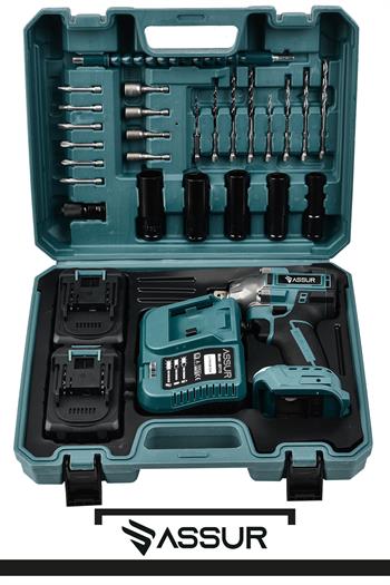 ASSUR 21V 350 Nm Torklu Çift Akülü 10 Pilli Kömürsüz 1/2 Sarı Somun Sıkma Makinesi