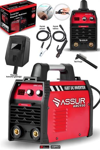 Assur Profesyonel 250 Amper Bakır Sargı Dijital Göstergeli inverter Çanta Kaynak Makinesi
