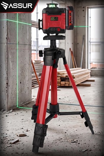 Assur Profesyonel 360° 16 Köşe Otomatik Hizalama Tripodlu Lazer Metre Hizalama