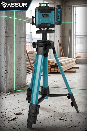 Assur Profesyonel 360° 16 Köşe Otomatik Hizalama Tripodlu Lazer Metre Hizalama