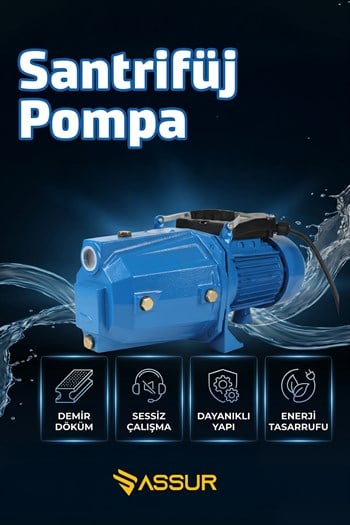 Su Pompası 47m Basınç Yüksekliği 1 Hp Bakır Sargı Elektrikli Santrifüj Jet Pompa Su Motoru