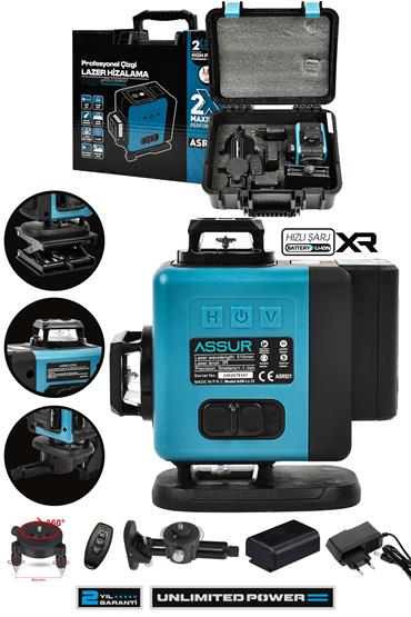 Assur Profesyonel 360° Lazer Hizalama 16 Köşe Otomatik Hizalama