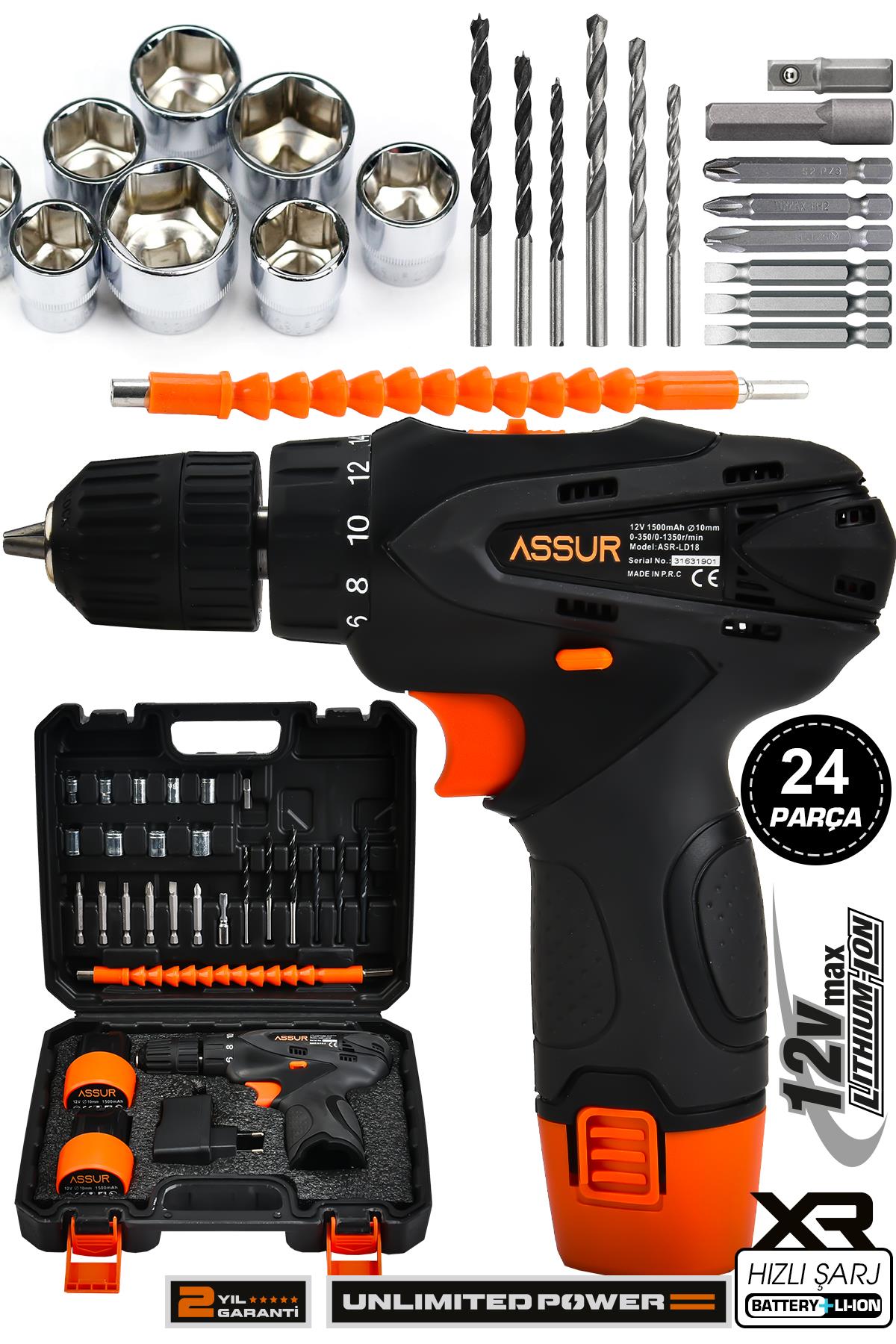 SOBUT ASSU(アスー)158 ASSUR 12V Çift Akülü Vidalama ve Şarjlı Matkap