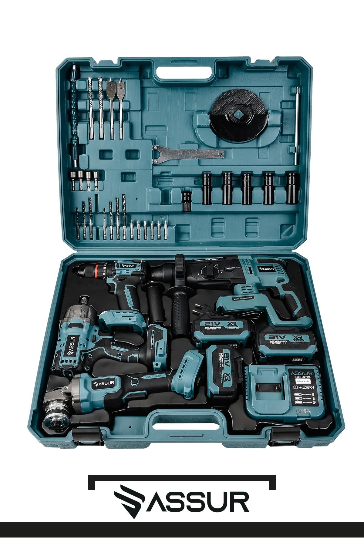 Assur 21V 4'lü Set Akülü Vidalama & Kırıcı Delici Hilti & Somun Sıkma ...