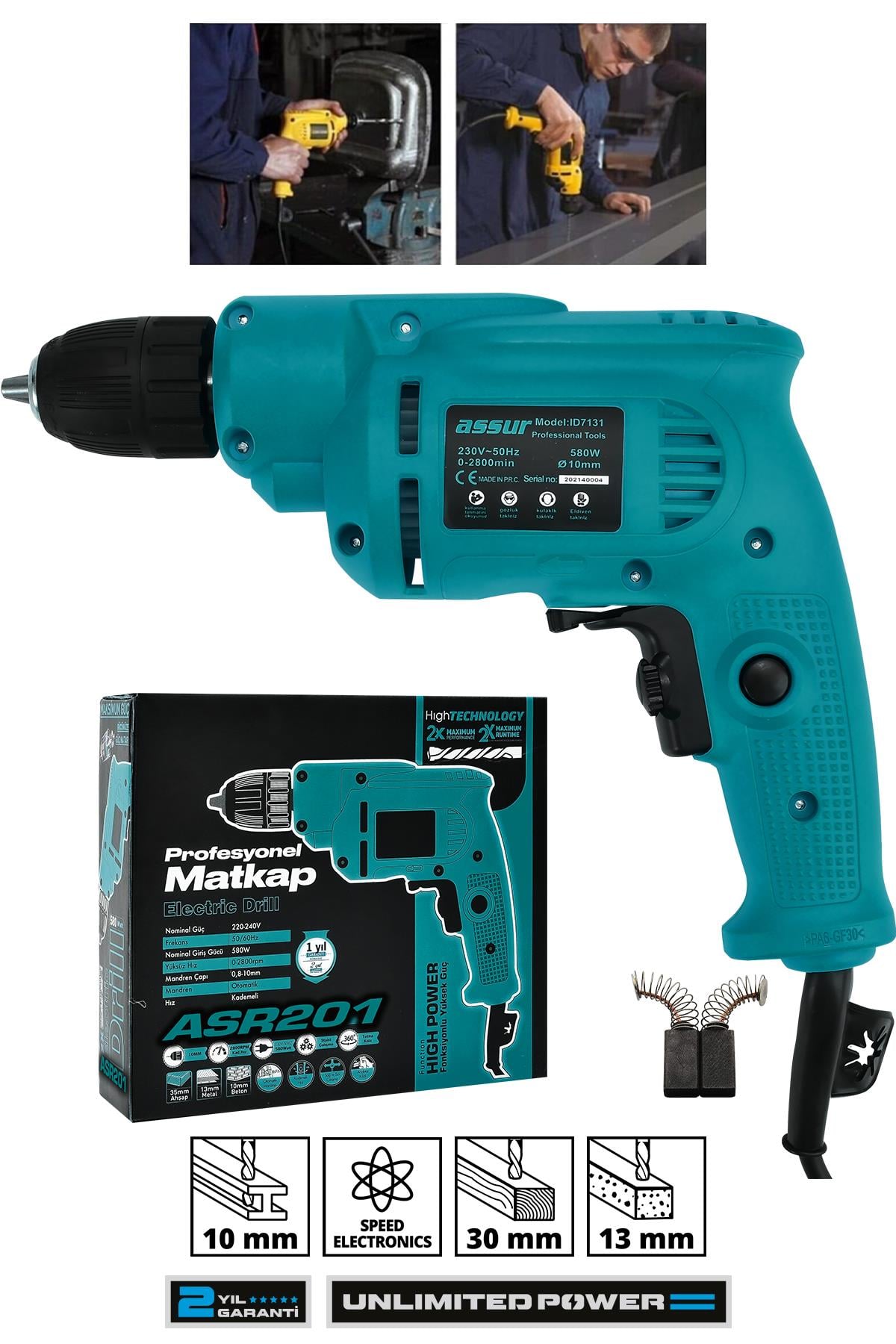 ASSUR 580W 10mm Elektrikli Matkap