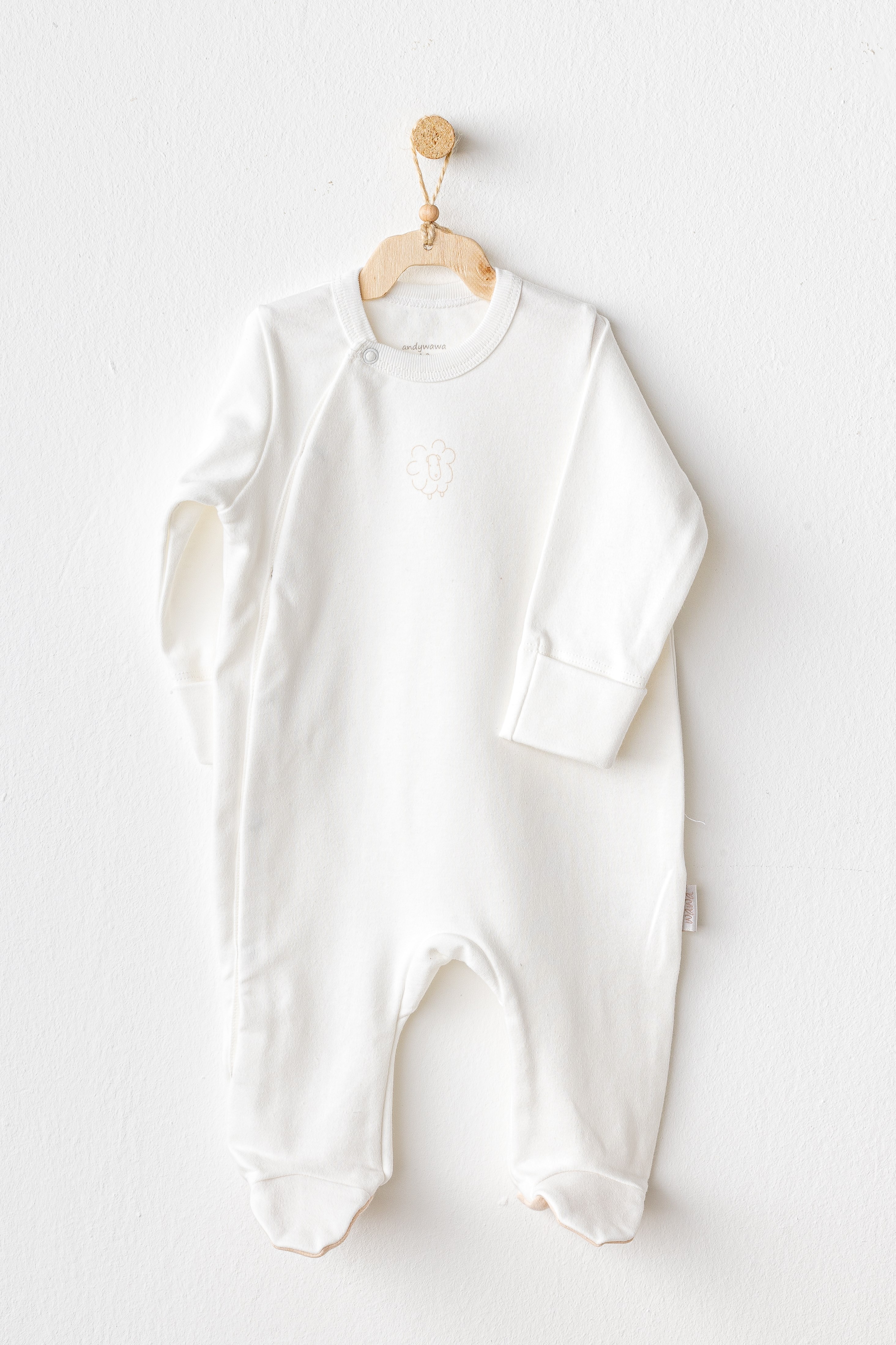 Andywawa Organik GOTS 10lu Unisex Set Ekru