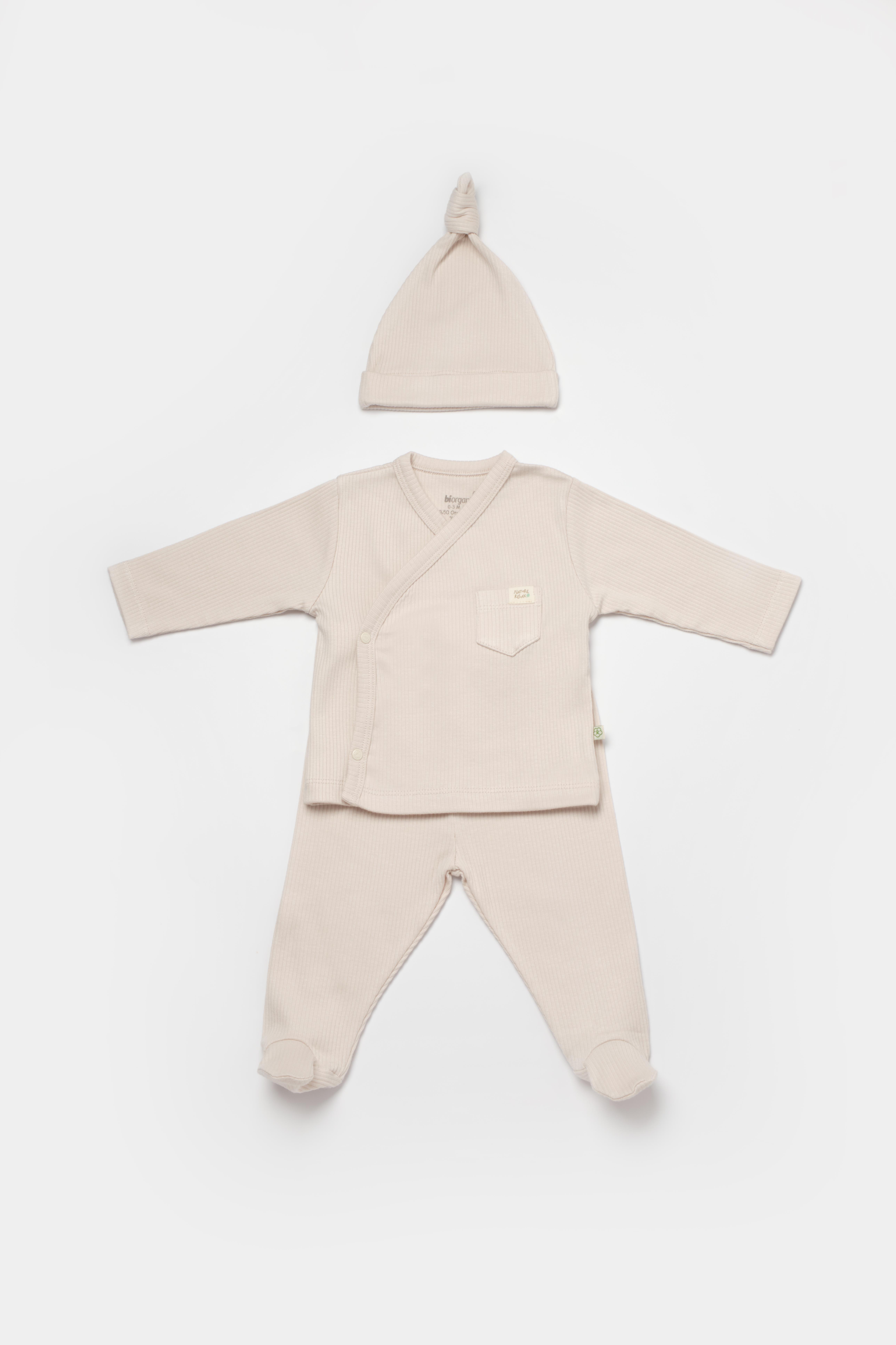 Biorganic GOTS Sertifikalı Modal Relax 3lü Bej