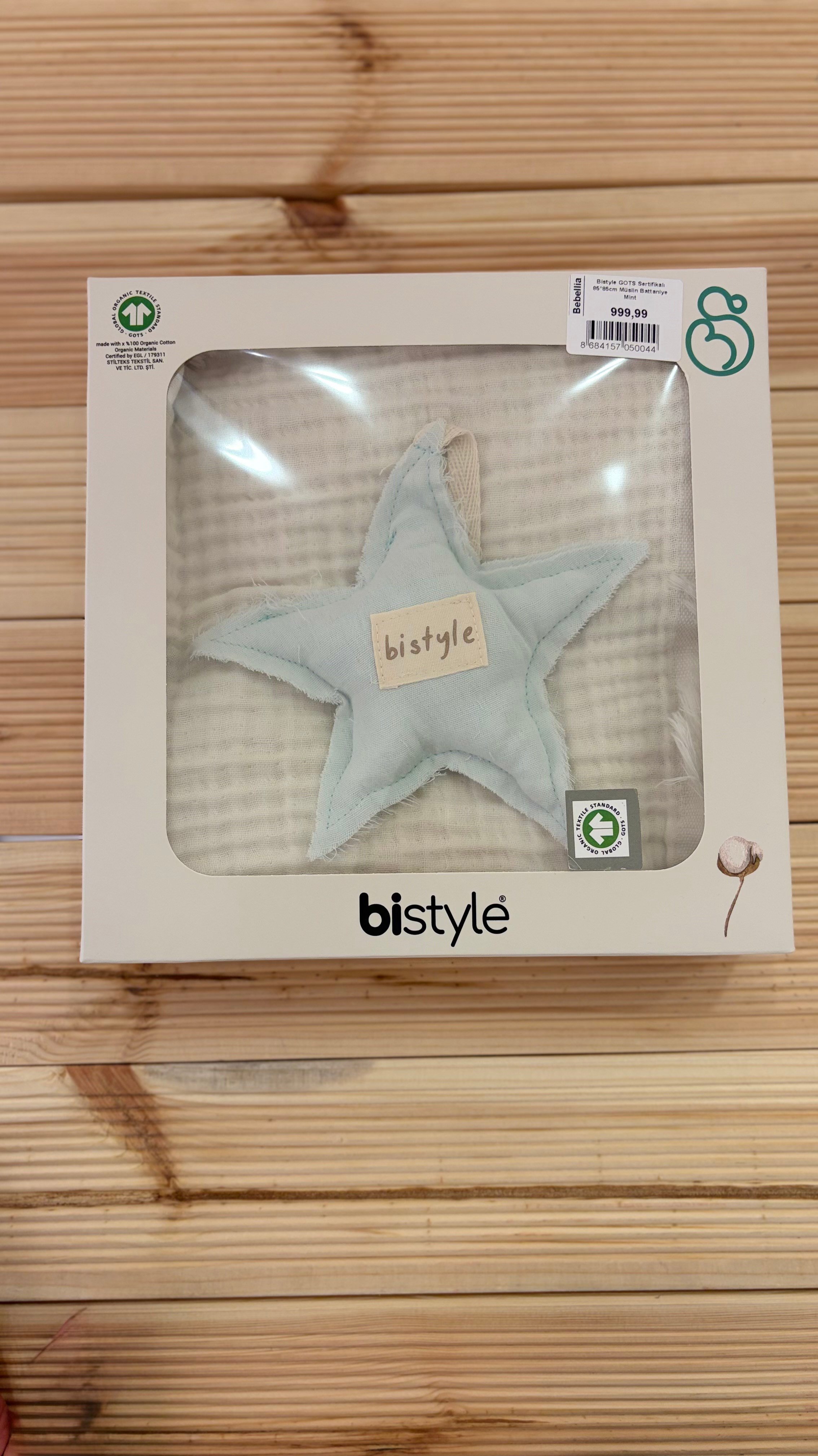 Battaniye, KundakBistyle GOTS Sertifikalı 85*85cm Müslin Battaniye Mint