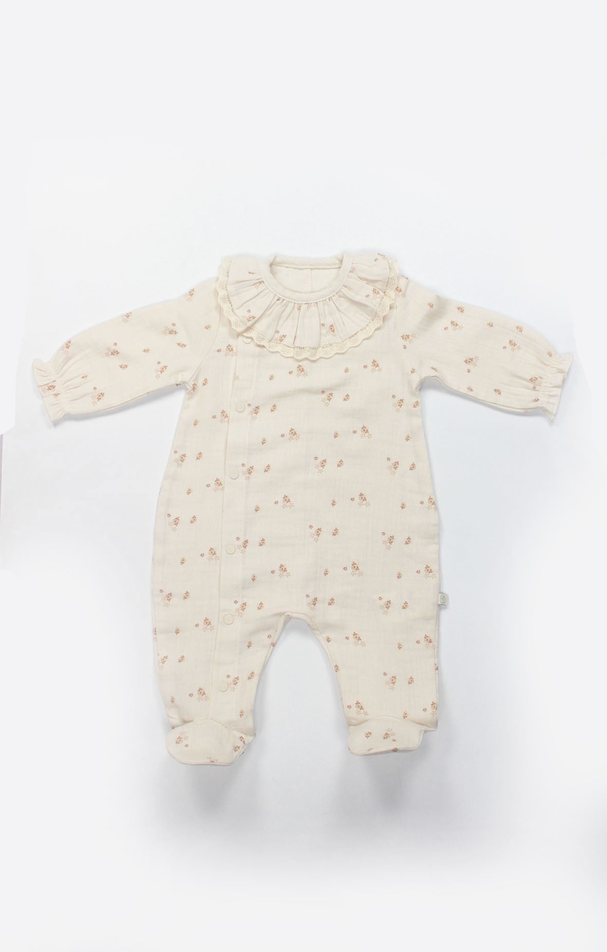 Bistyle GOTS Sertifikalı Flowers 4lü Müslin Set Bej