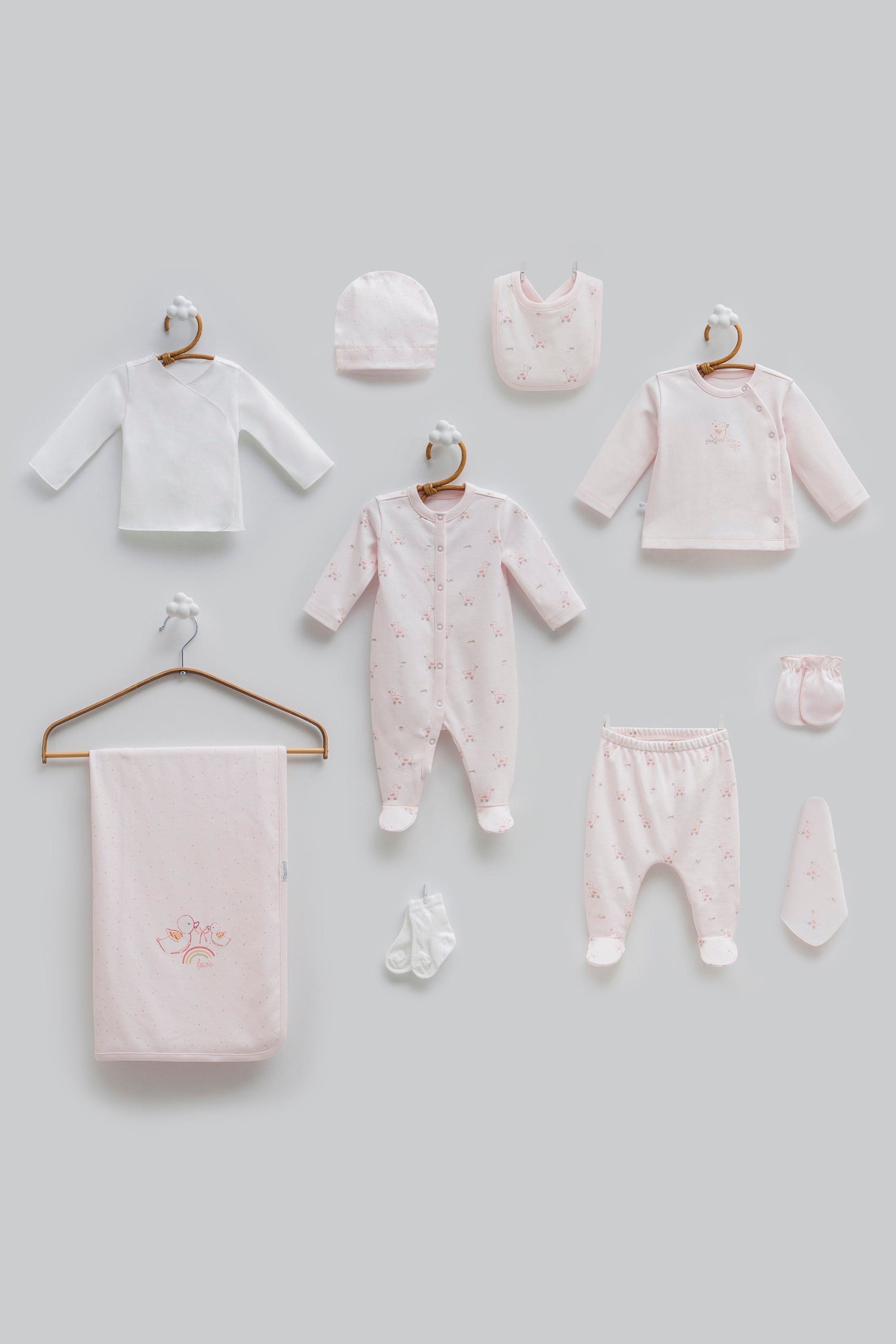 Caramell %100 Pamuk Love 10lu Set Pembe