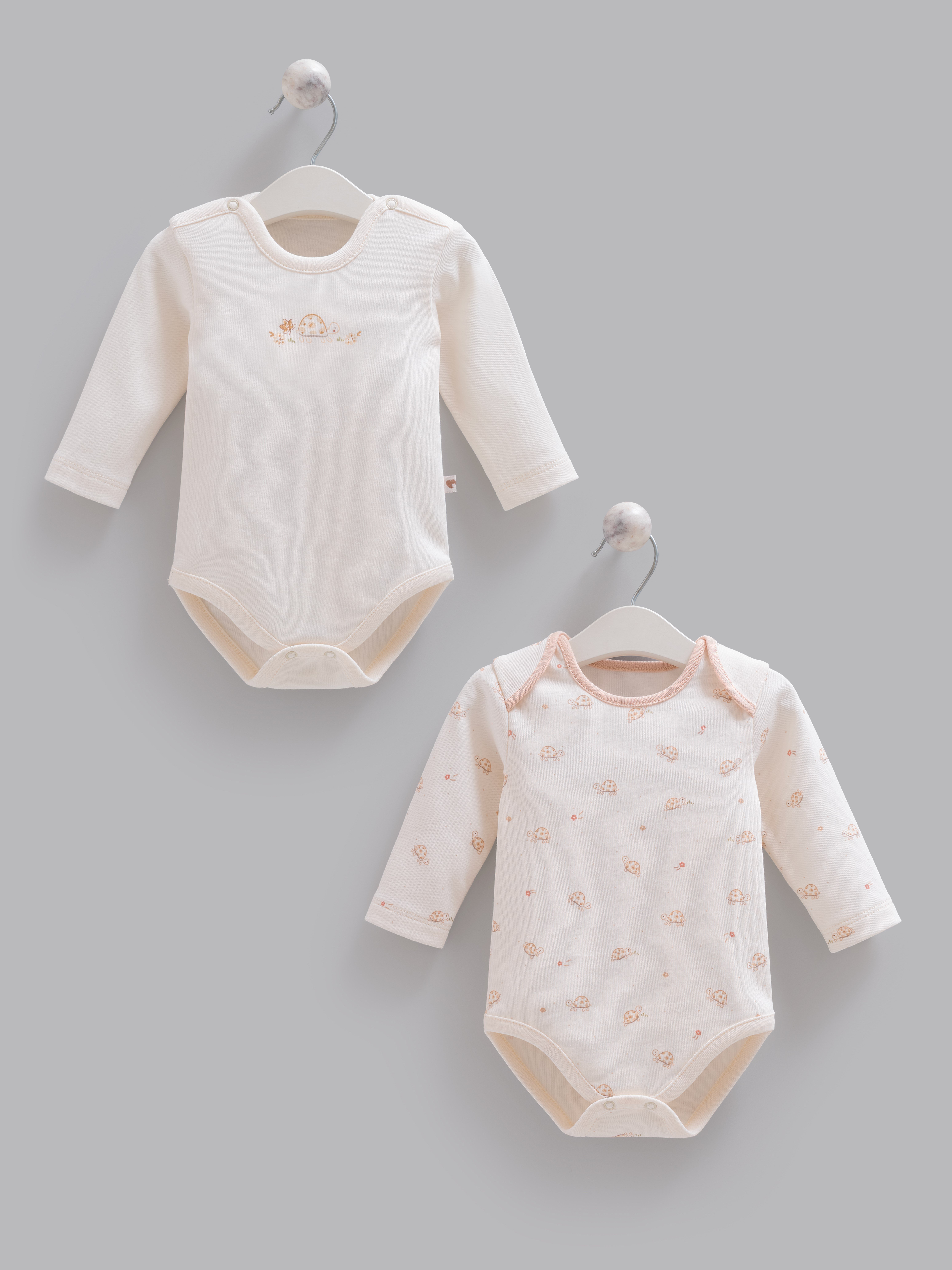 Çıtçıtlı Badi, Tek PantolonCaramell %100 Pamuk Organik 2li Badi Kız