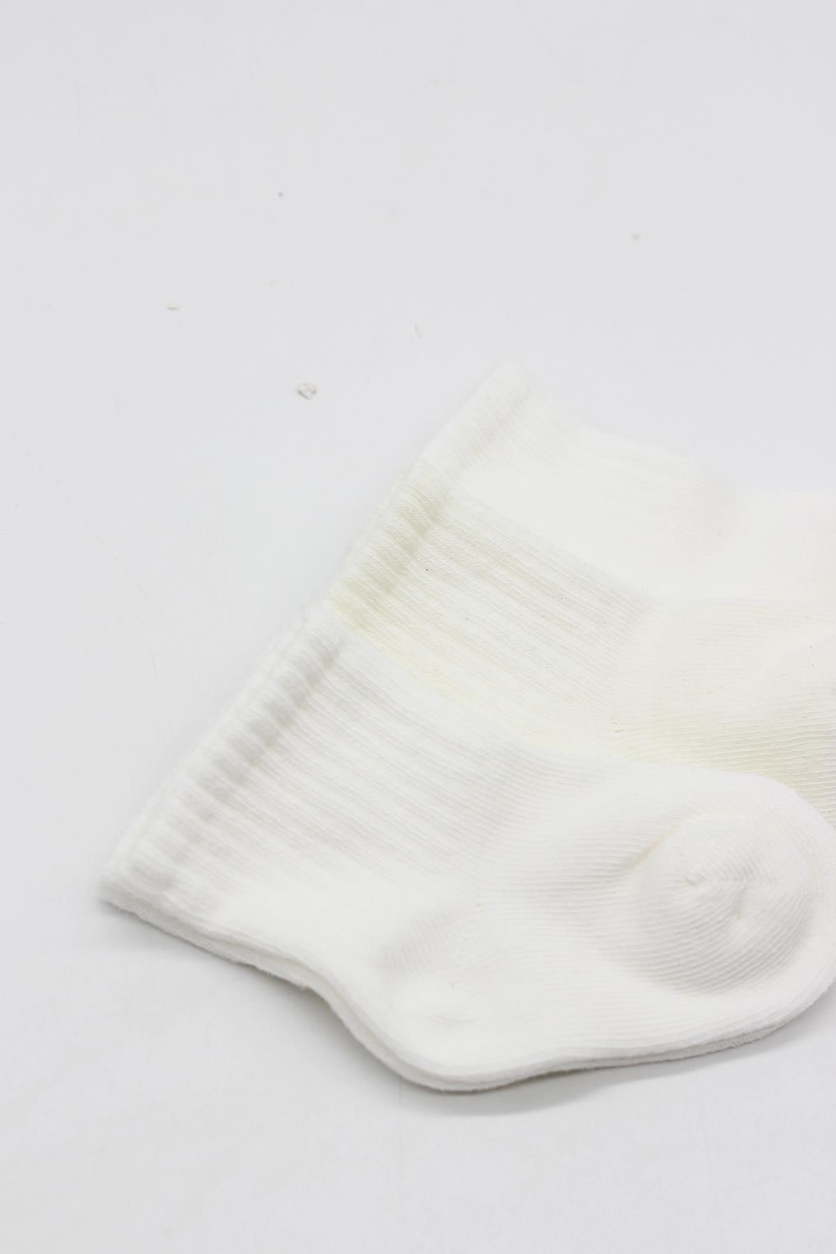 GOTS Sertifikalı 3lü Dikişsiz Çorap Ekru Unisex