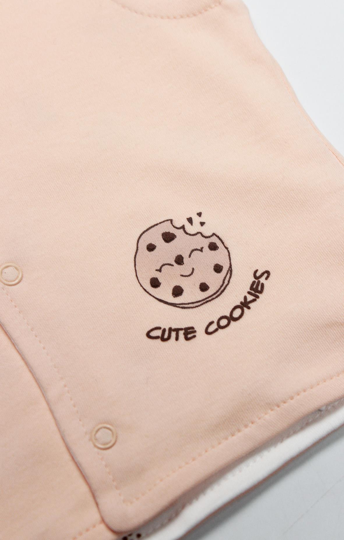 GOTS Sertifikalı Yelek Cute Happy Somon-Unisex