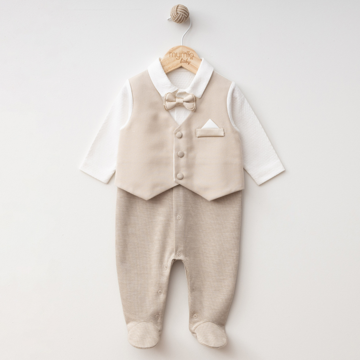 Bebek TulumMymio Premium Yelekli Tulum Kahve