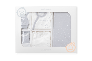 Andywawa %100 Pamuk 10lu Set Mom Gri