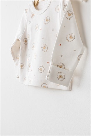 Andywawa %100 Pamuk 3lü Unisex Kuzulu Yenidoğan Set