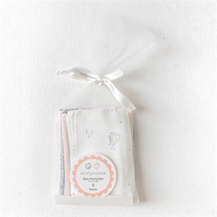 Andywawa %100 Pamuk 5li Ağız Mendili 25*25cm