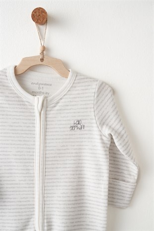 Andywawa %100 Pamuk Elephant Tulum Gri