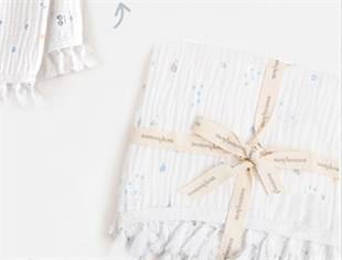 Andywawa 4 Katlı Müslin 100*120cm Battaniye Ekru