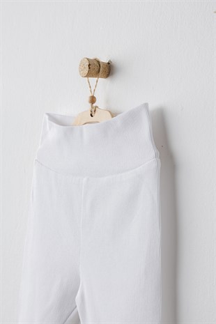 Andywawa Basic-Likralı 2li Pantolon Ekru