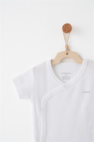 Andywawa Modal 2li Kısa Kol Kruvaze Badi Lila