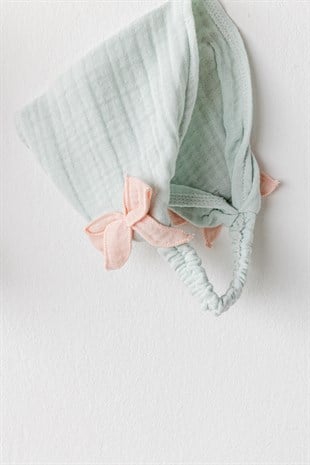 Andywawa Müslin 2li Şapka Somon Mint