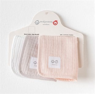 Önlük, Ağız MendiliAndywawa Müslin 3lü Ağız Mendili 20*20cm Pembe