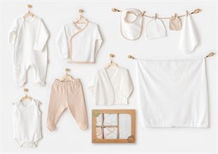 Andywawa Organik GOTS 10lu Unisex Set Ekru