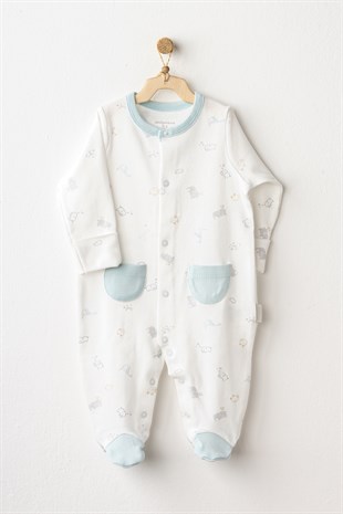 Andywawa Organik GOTS 10lu Unisex Set Mint Ekru